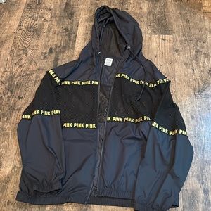 Womens M/L PINK jacket black with mesh material